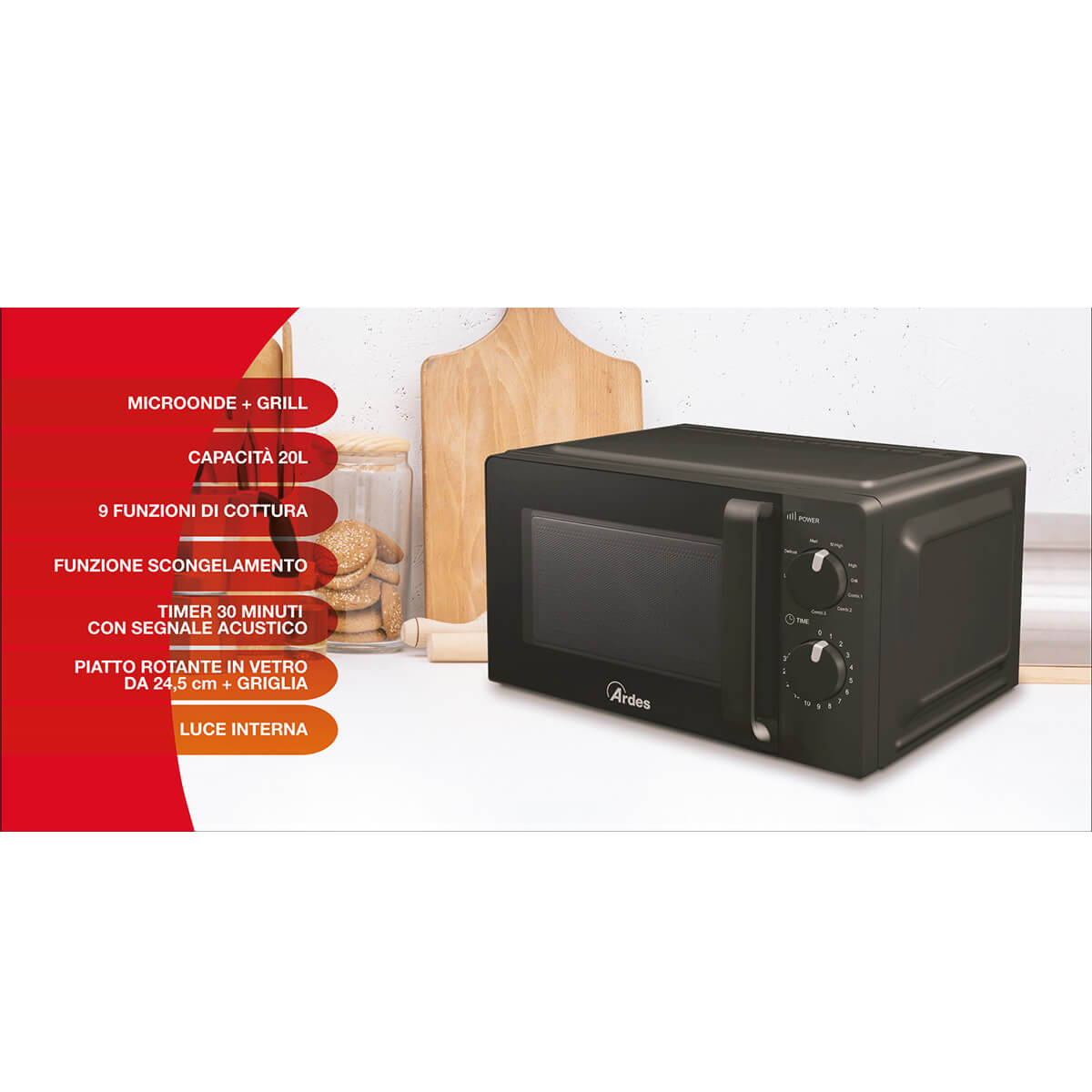 AR6520 - WAVE - FORNO A MICROONDE 20L - Ardes